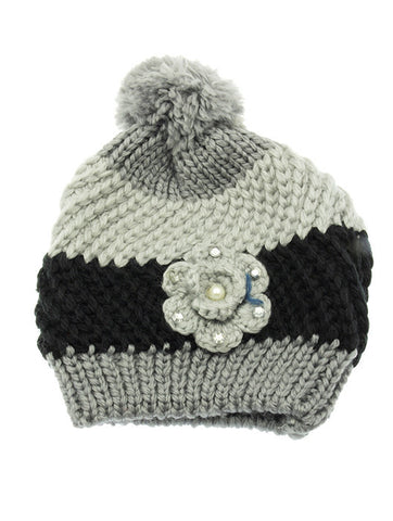 HAT AND CAP   POM POM  BTH5075GRY - Scarvesnthangs
 - 2