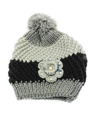 HAT AND CAP   POM POM  BTH5075GRY