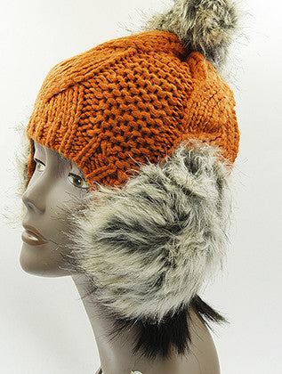 HAT AND CAP   EAR FLAP  BTH99245ORG - Scarvesnthangs
 - 3