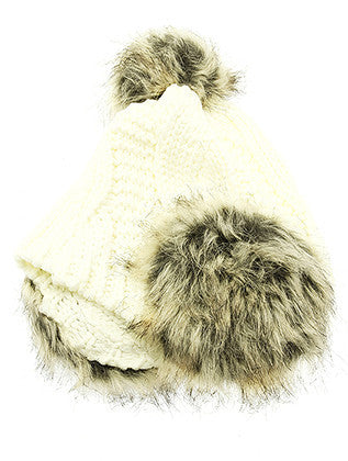 HAT AND CAP   EAR FLAP  BTH99245WHT