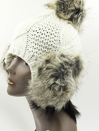 HAT AND CAP   EAR FLAP  BTH99245WHT - Scarvesnthangs
 - 3