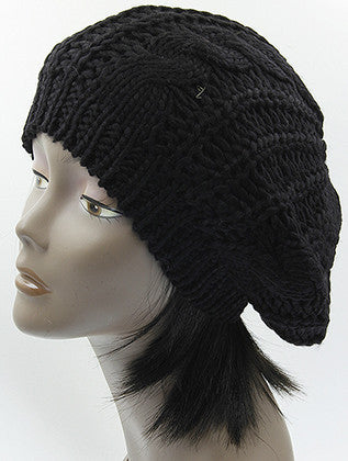 HAT AND CAP   KNITTED  BTH99311BLK - Scarvesnthangs
 - 3