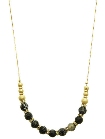 NECKLACE  BUN99013NGDBLK - Scarvesnthangs
 - 2
