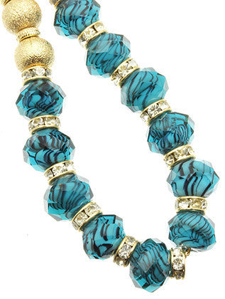NECKLACE  BUN99019NGDBLU - Scarvesnthangs
 - 3