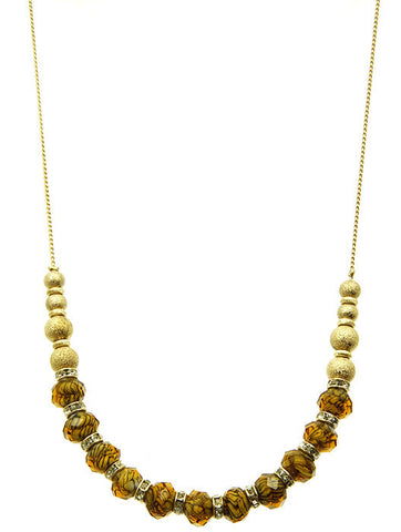 NECKLACE  BUN99019NGDBRO - Scarvesnthangs
 - 2