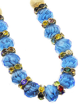 NECKLACE  BUN99020NGDBLU - Scarvesnthangs
 - 3