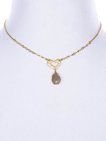 NECKLACE  BYN2066MGGRY - Scarvesnthangs
 - 2