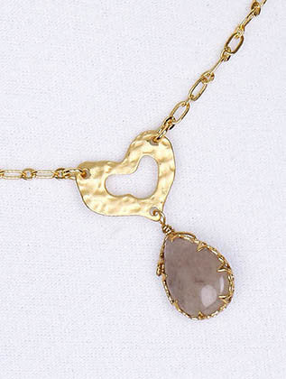 NECKLACE  BYN2066MGGRY - Scarvesnthangs
 - 3
