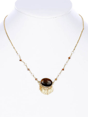 NECKLACE  BYN2180GDBRO - Scarvesnthangs
 - 2