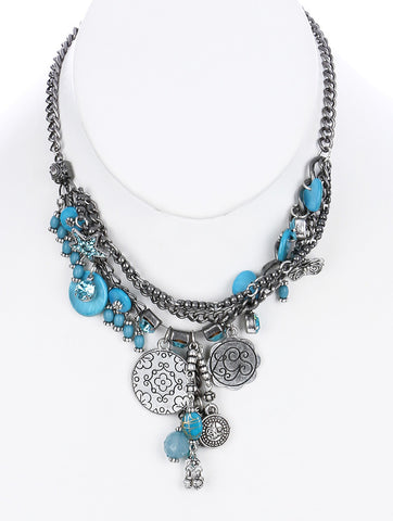 NECKLACE  BYN96015BOBLU - Scarvesnthangs
 - 2