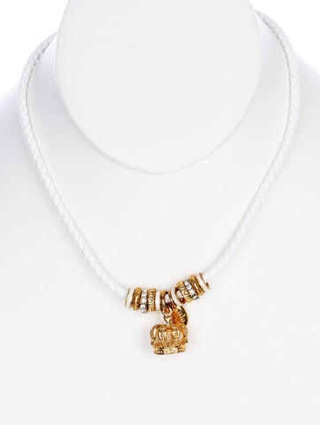 NECKLACE  BYN98024GDWHT - Scarvesnthangs
 - 2