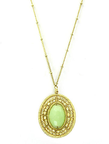 NECKLACE  BYN99083MGGRN - Scarvesnthangs
 - 2