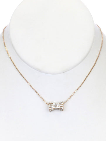 NECKLACE  CLN22998GDCLR - Scarvesnthangs
 - 2