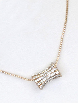 NECKLACE  CLN22998GDCLR - Scarvesnthangs
 - 3