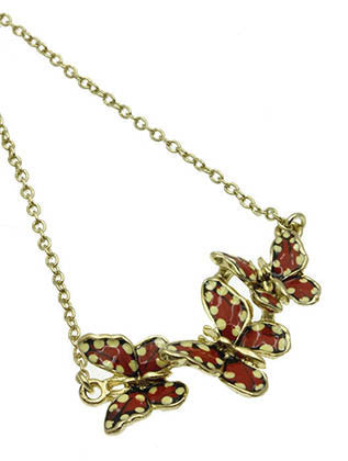 NECKLACE  CLN23301GDRED - Scarvesnthangs
 - 3