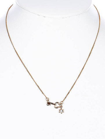 NECKLACE  CLN23356GDCLR - Scarvesnthangs
 - 2