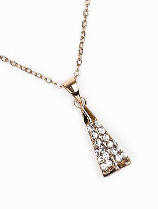 NECKLACE  CLN23359GDCLR - Scarvesnthangs
 - 3