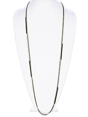 NECKLACE  CLN23363GDBLK - Scarvesnthangs
 - 2