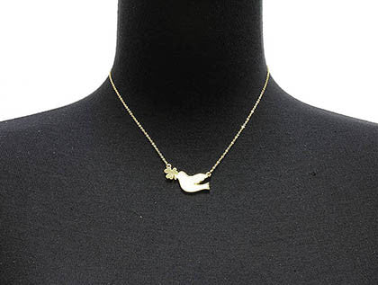 NECKLACE  CLN23371GDWHT - Scarvesnthangs
 - 3