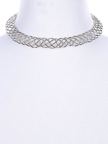 NECKLACE  CLN233801NRDSIV - Scarvesnthangs
 - 2