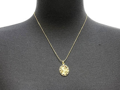 NECKLACE  CLN23382GDBRO - Scarvesnthangs
 - 3