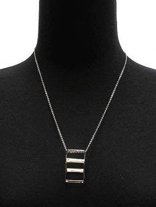 NECKLACE  CLN23721RDSIV - Scarvesnthangs
 - 3