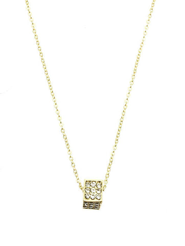 NECKLACE  CLN23939GDCLR - Scarvesnthangs
 - 2