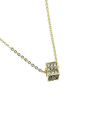 NECKLACE  CLN23939GDCLR - Scarvesnthangs
 - 3