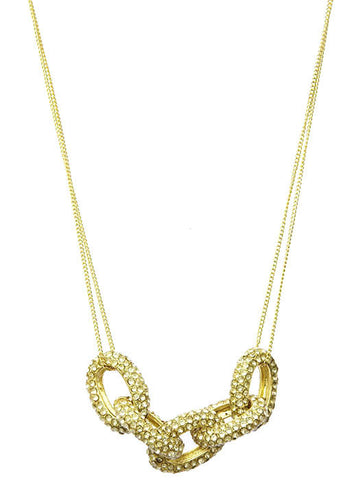 NECKLACE  CLN6198GDCLR - Scarvesnthangs
 - 2