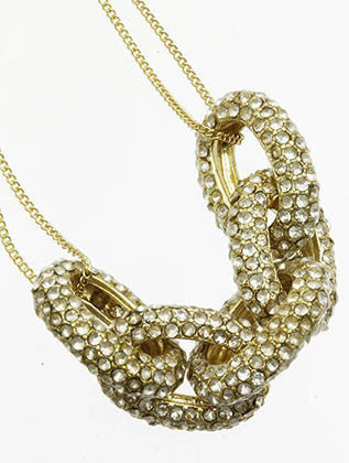 NECKLACE  CLN6198GDCLR - Scarvesnthangs
 - 3