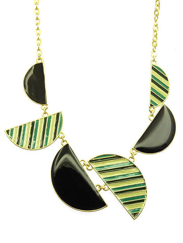 NECKLACE  CLN6262GDGRN - Scarvesnthangs
 - 2