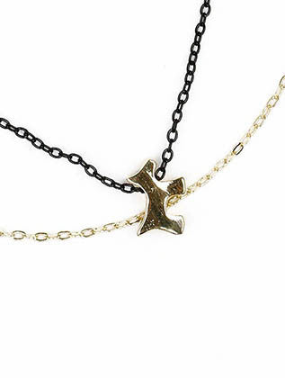 NECKLACE  CLN72558GDBLK - Scarvesnthangs
 - 3