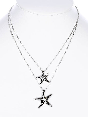 NECKLACE  CLN72559RDSIV - Scarvesnthangs
 - 2