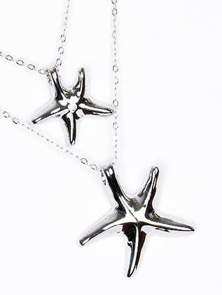 NECKLACE  CLN72559RDSIV - Scarvesnthangs
 - 3