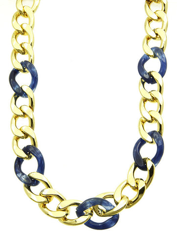 NECKLACE  CLN9011047GDBLU - Scarvesnthangs
 - 2