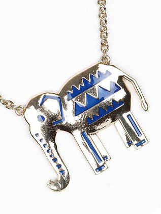 NECKLACE  CLN91201GDBLU - Scarvesnthangs
 - 3