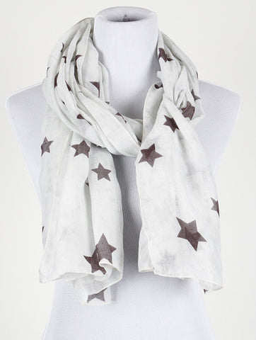 SCARF   STAR PRINT  COF1479MIN - Scarvesnthangs
 - 2