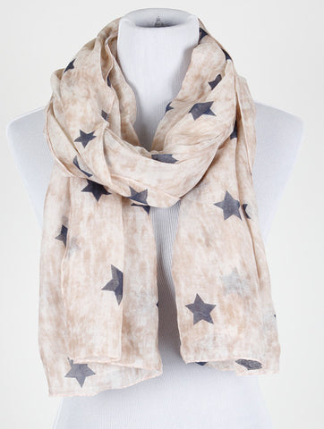 SCARF   STAR PRINT  COF1479PNK - Scarvesnthangs
 - 2
