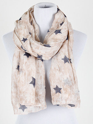 SCARF   STAR PRINT  COF1479PNK