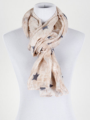 SCARF   STAR PRINT  COF1479PNK - Scarvesnthangs
 - 3