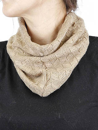 SCARF   KNIT NECK WAMMER  COF99668BRO