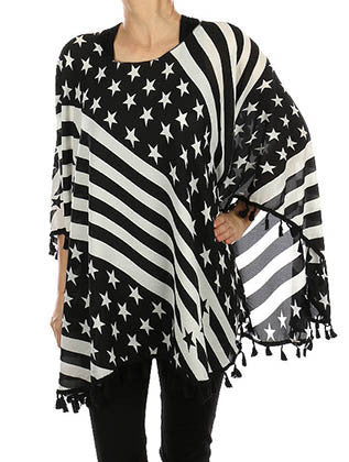 SCARF   STARS AND STRIPES  COF99682BLK