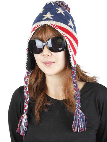 HAT AND CAP   AMERICAN FLAG  COH1497NVY - Scarvesnthangs
 - 2