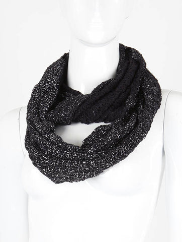 SCARF   CROCHETED  DAF0508BLK - Scarvesnthangs
 - 2