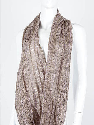 SCARF   CROCHETED  DAF1015BEG - Scarvesnthangs
 - 3