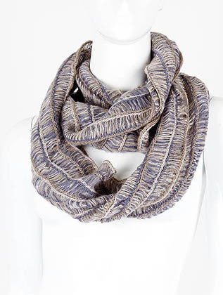 SCARF   CROCHETED  DAF1015BLU