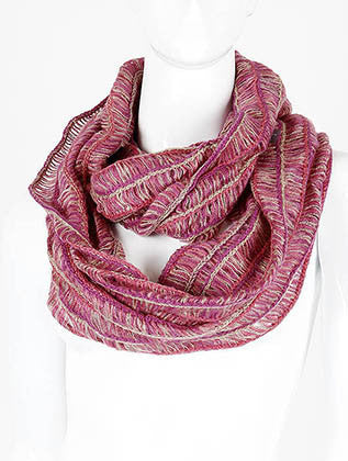 SCARF   CROCHETED  DAF1015PNK - Scarvesnthangs
 - 1