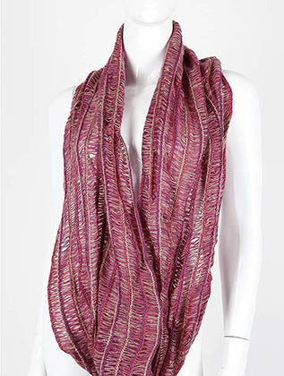 SCARF   CROCHETED  DAF1015PNK - Scarvesnthangs
 - 3