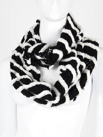 SCARF   CROCHETED  DAF11501BLK - Scarvesnthangs
 - 2
