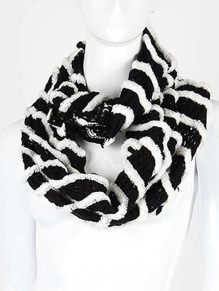 SCARF   CROCHETED  DAF11501BLK